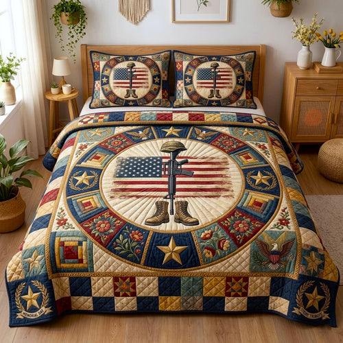 Honor Garden 3-Piece Quilted Bedding Set GFTOMA10721