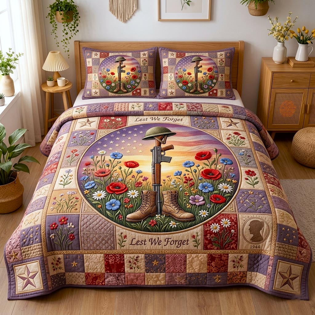 Fallen Heroes 3-Piece Quilted Bedding Set GFTOMA10722