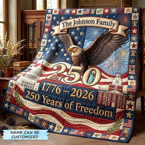 America 250th Anniversary Quilted Blanket QTCUZ GFTOMA10733