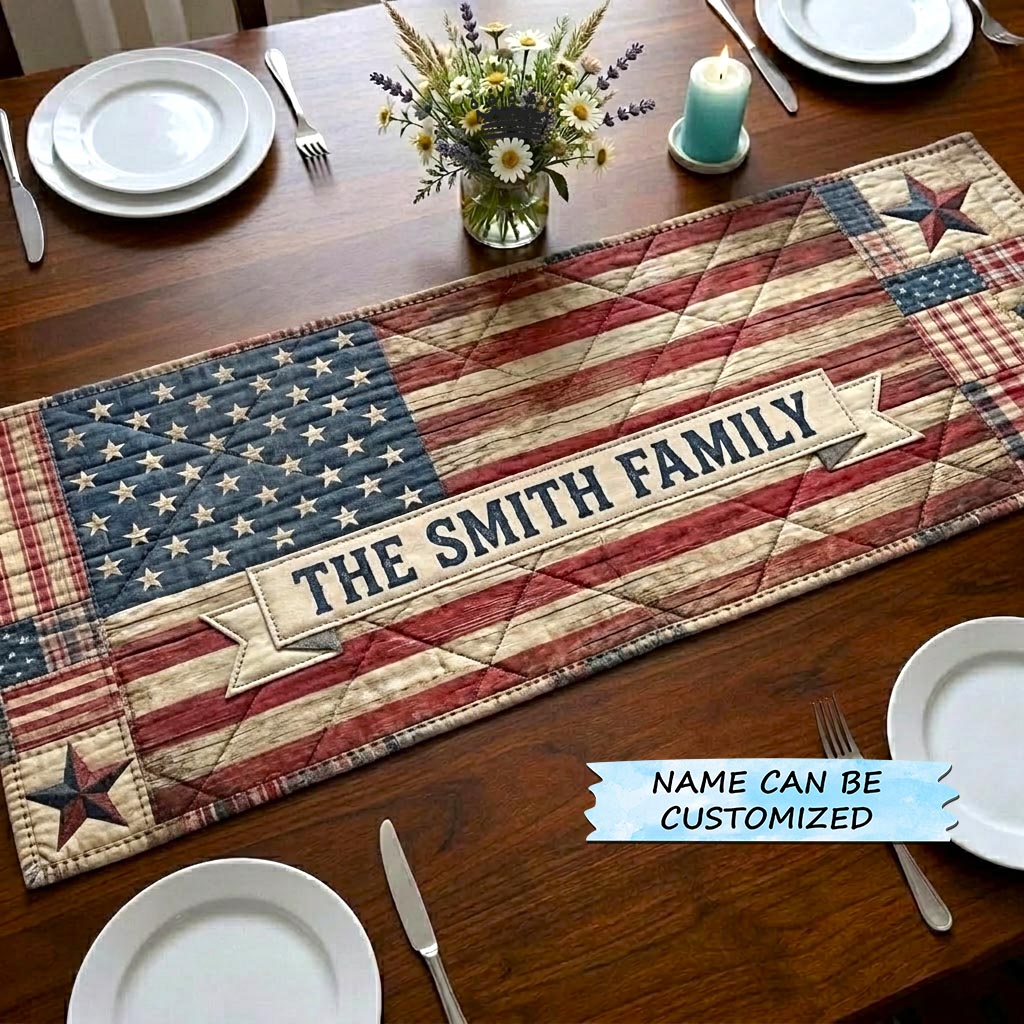 America 250th Anniversary Quilted Table Runner QTCUZ GFTOMA10763