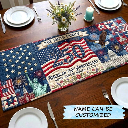 America 250th Anniversary Quilted Table Runner QTCUZ GFTOMA10765
