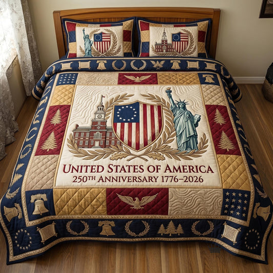 Heritage Patch 3-Piece Quilted Bedding Set GFTOMA10845