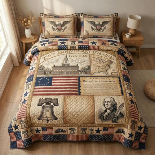 Heritage Patch 3-Piece Quilted Bedding Set GFTOMA10847