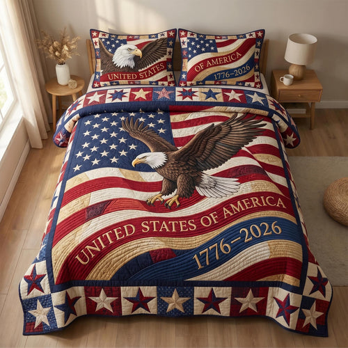 Heritage Patch 3-Piece Quilted Bedding Set GFTOMA10849