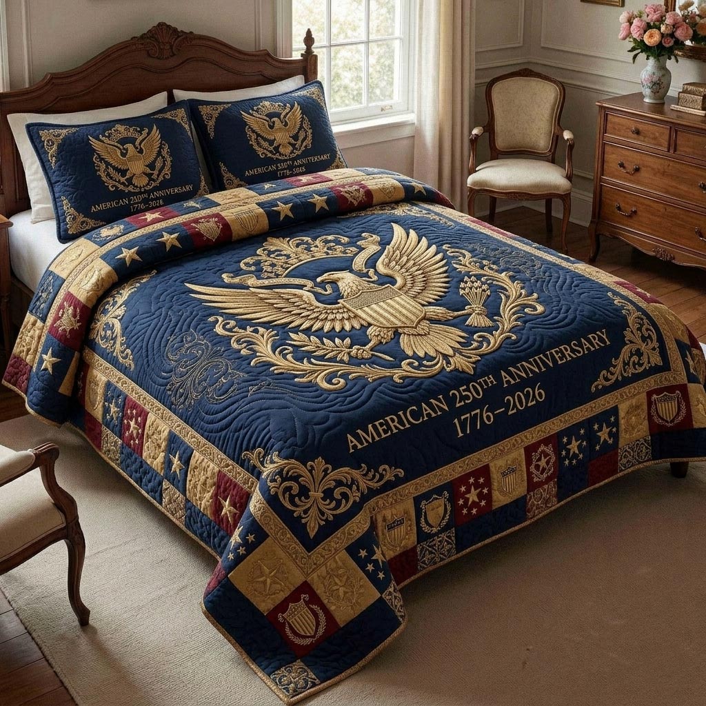 Heritage Patch 3-Piece Quilted Bedding Set GFTOMA10854