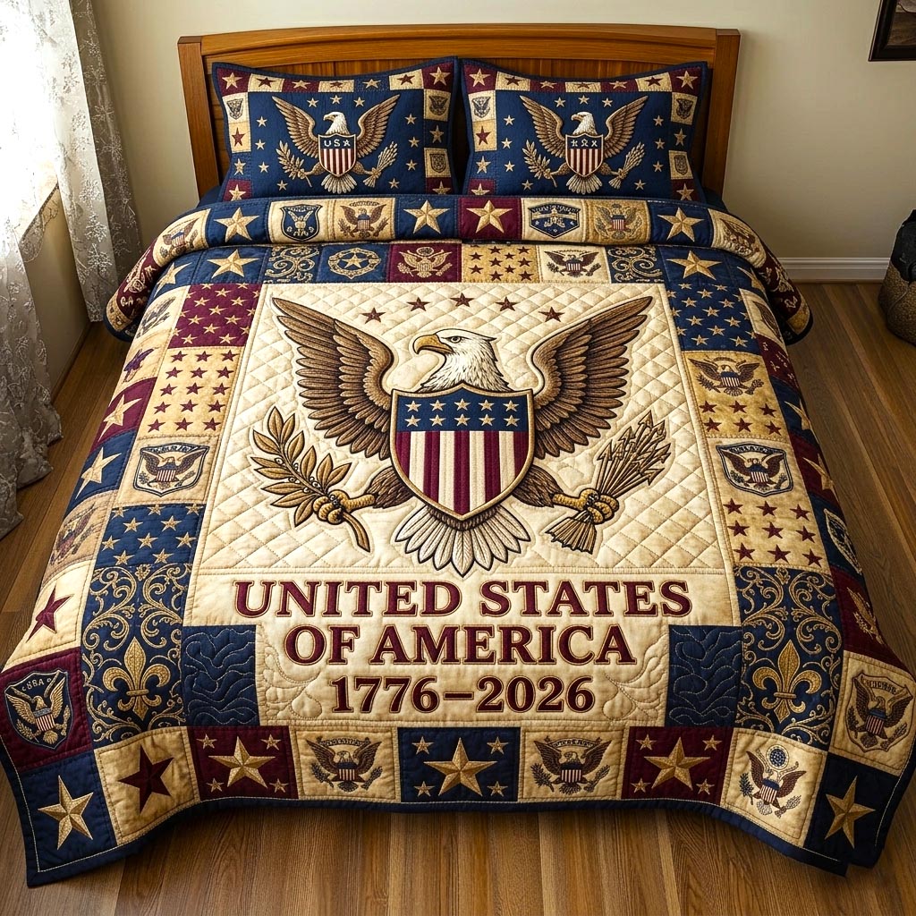 Heritage Patch 3-Piece Quilted Bedding Set GFTOMA10855