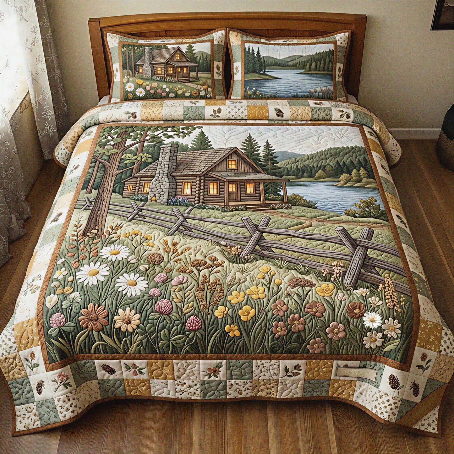 Cabin Retreat 3-Piece Quilted Bedding Set GFTOMA10857