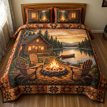Rustic Cabin 3-Piece Quilted Bedding Set GFTOMA10859