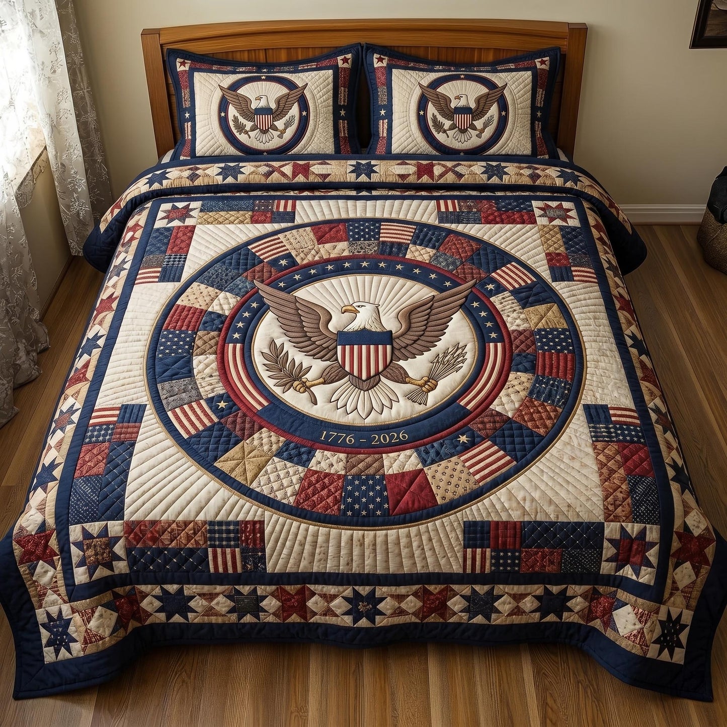 Heritage Patch 3-Piece Quilted Bedding Set GFTOMA10867