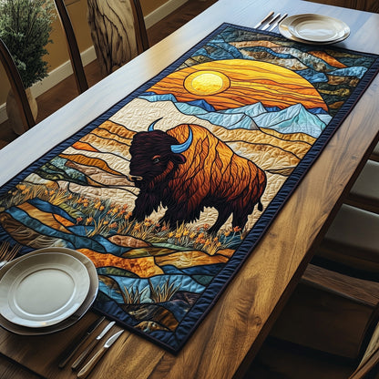 Majestic Bison Quilted Table Runner GFTOMA108