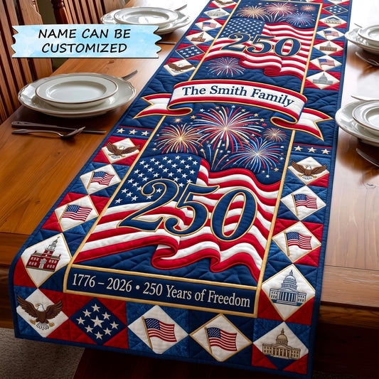 America 250th Anniversary Quilted Table Runner GFTOMA10914