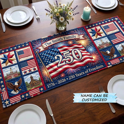 America 250th Anniversary Quilted Table Runner GFTOMA10916
