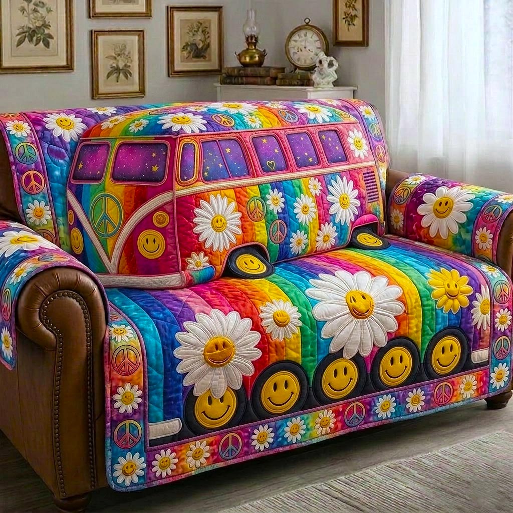 Hippie Van Quilted Sofa Cover GFTOMA10935