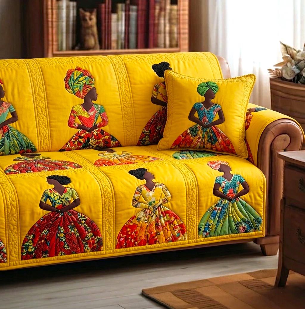 Juneteenth Quilted Sofa Cover GFTOMA10938C1