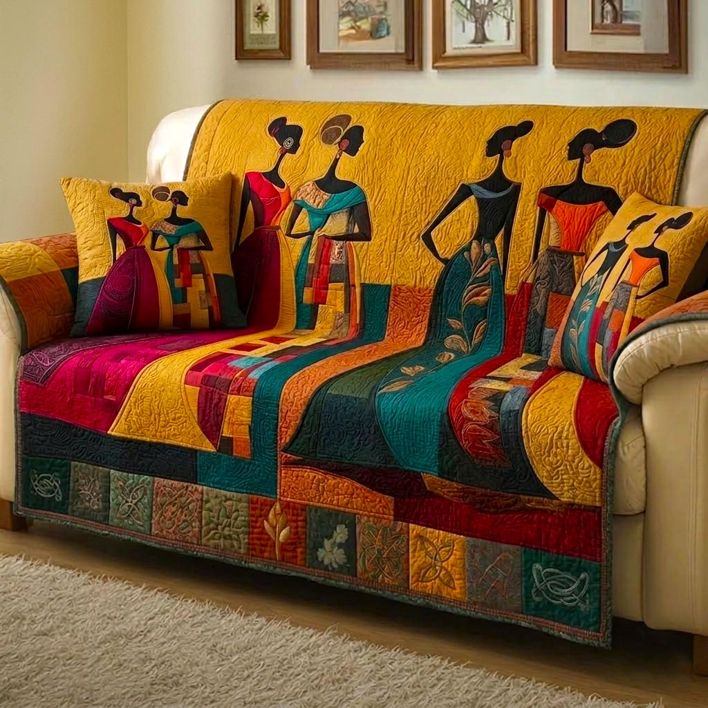 African Dream Quilted Sofa Cover GFTOMA10939C1