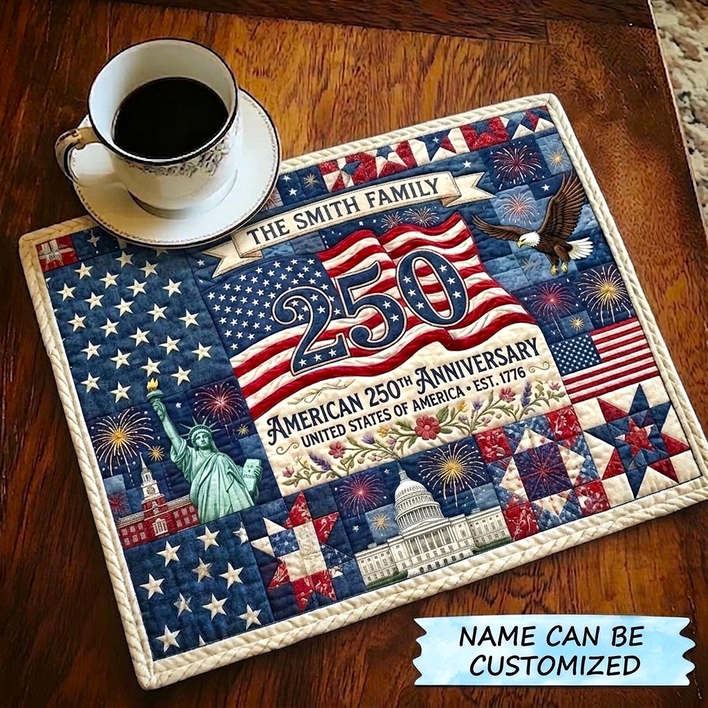 America 250th Anniversary Quilted Placemat GFTOMA10972C1