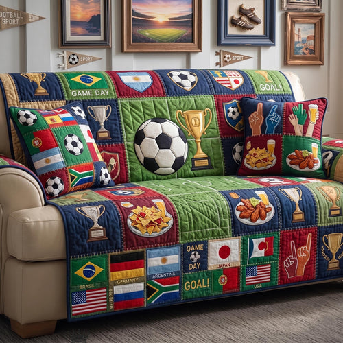 Match Day Quilted Sofa Cover GFTOMA10977