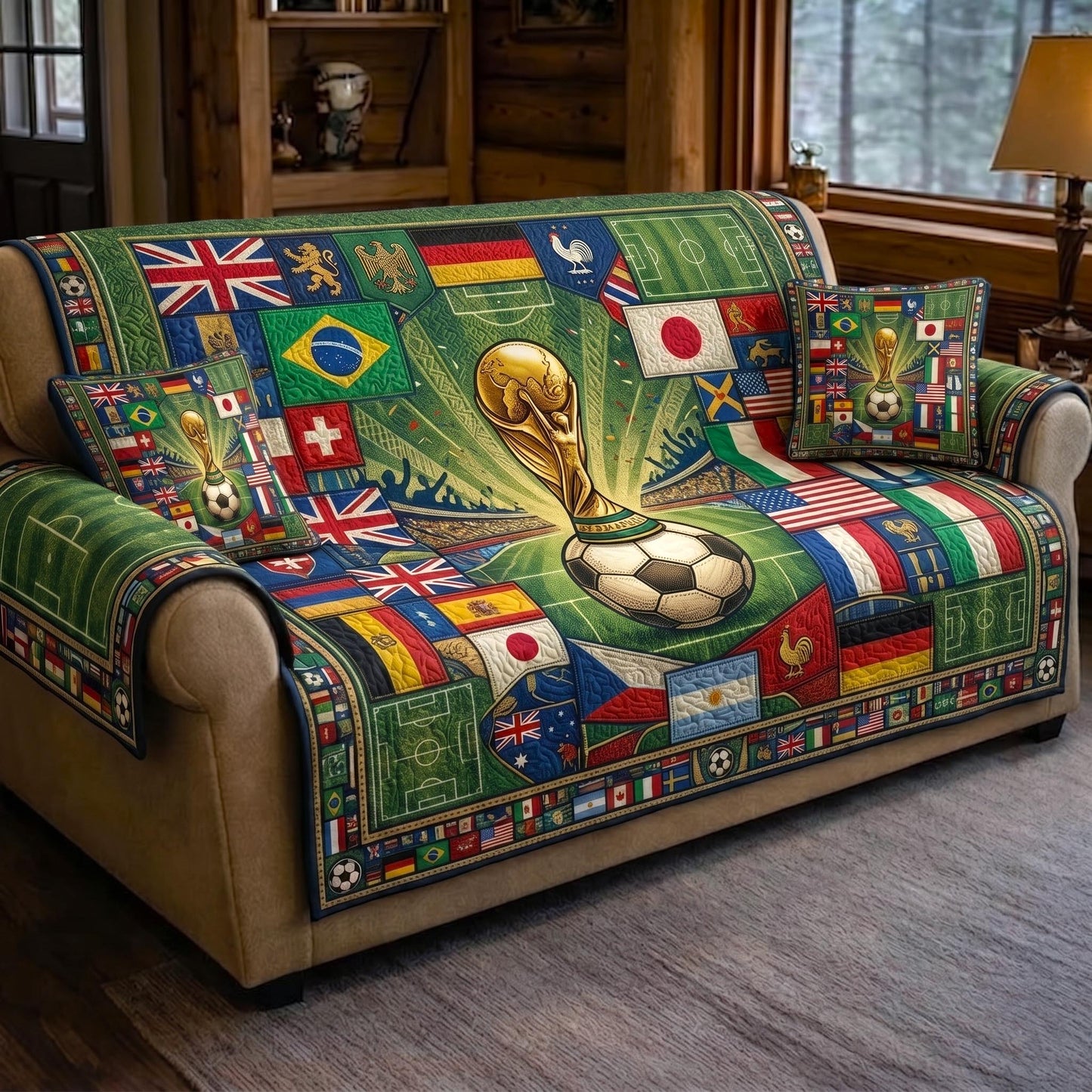 Fan Pride Quilted Sofa Cover GFTOMA10980