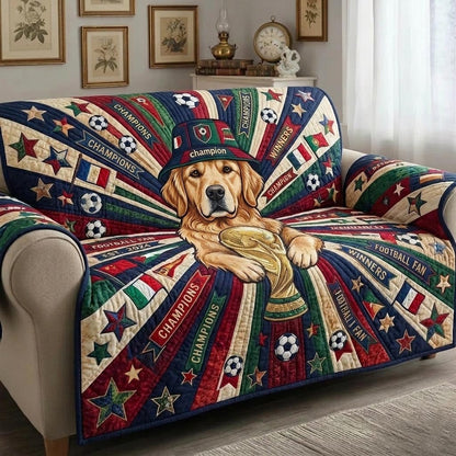 Game Day Pup Quilted Sofa Cover GFTOMA10982