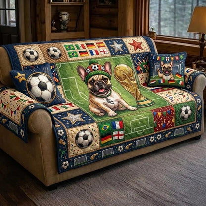 Game Day Pup Quilted Sofa Cover GFTOMA10983