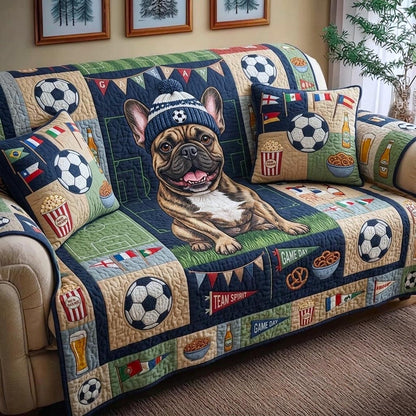 Game Day Pup Quilted Sofa Cover GFTOMA10984
