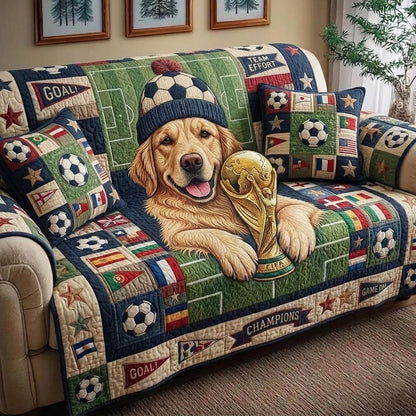 Game Day Pup Quilted Sofa Cover GFTOMA10985