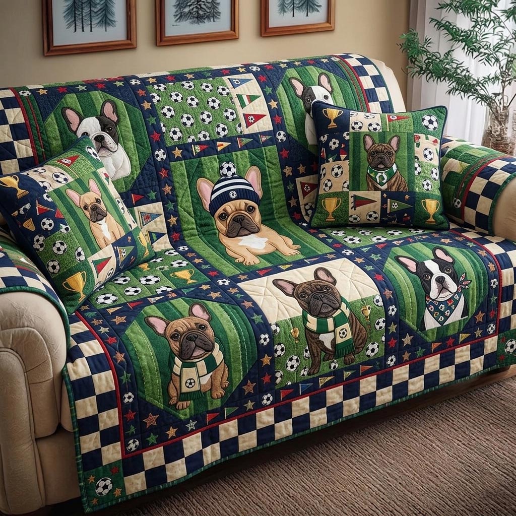 Game Day Pup Quilted Sofa Cover GFTOMA10987