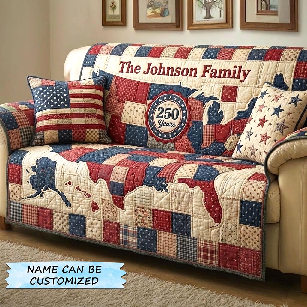 America 250th Anniversary Quilted Sofa Cover GFTOMA10990