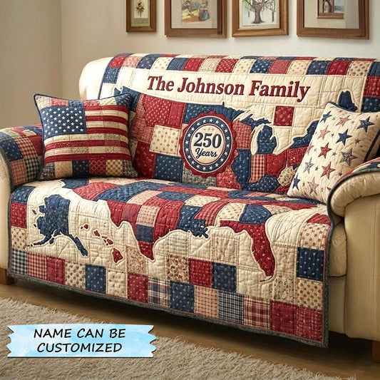America 250th Anniversary Quilted Sofa Cover GFTOMA10990
