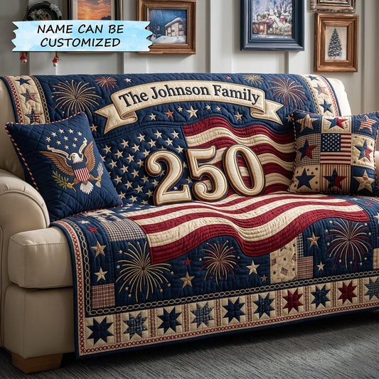 America 250th Anniversary Quilted Sofa Cover QTCUZ GFTOMA10991