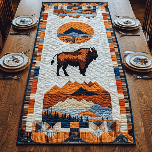 Bison Native Quilted Table Runner GFTOMA109