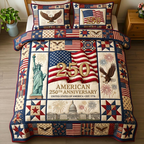 Heritage Patch 3-Piece Quilted Bedding Set GFTOMA11048