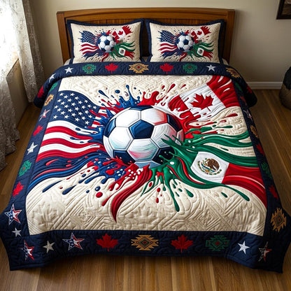 Match Day 3-Piece Quilted Bedding Set GFTOMA11063