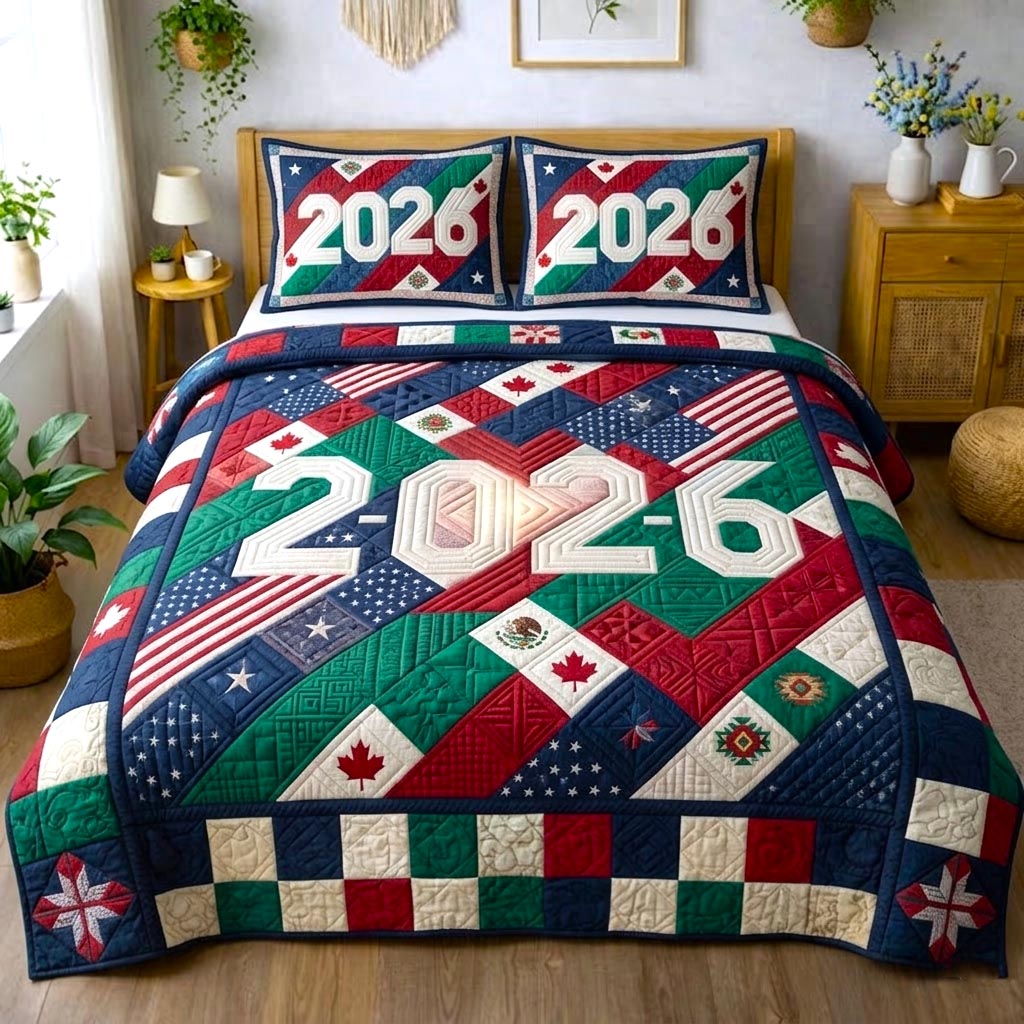Match Day 3-Piece Quilted Bedding Set GFTOMA11064
