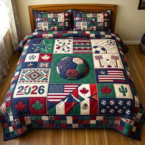 Match Day 3-Piece Quilted Bedding Set GFTOMA11065