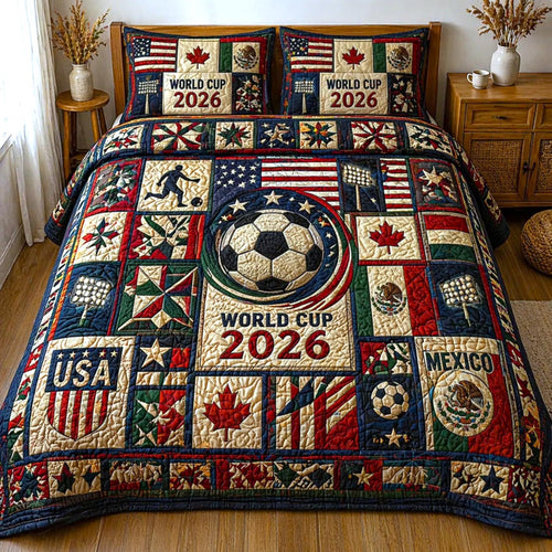 Match Day 3-Piece Quilted Bedding Set GFTOMA11066