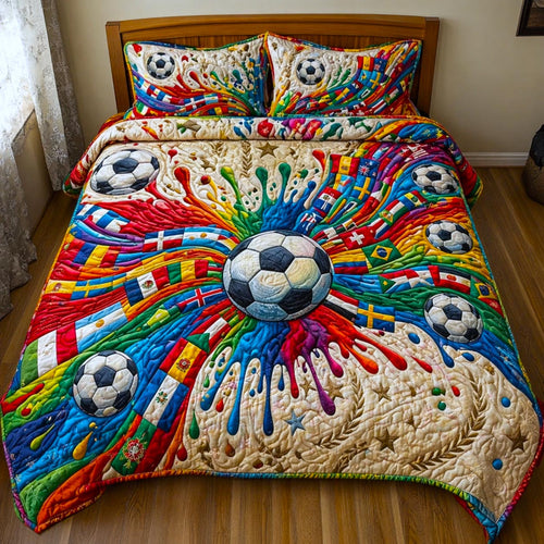 Match Day 3-Piece Quilted Bedding Set GFTOMA11068C4