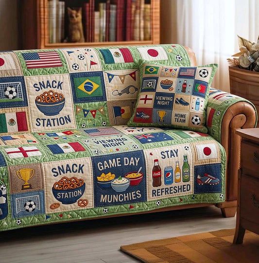 Match Day Quilted Sofa Cover GFTOMA11072