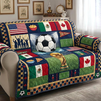 Match Day Quilted Sofa Cover GFTOMA11074