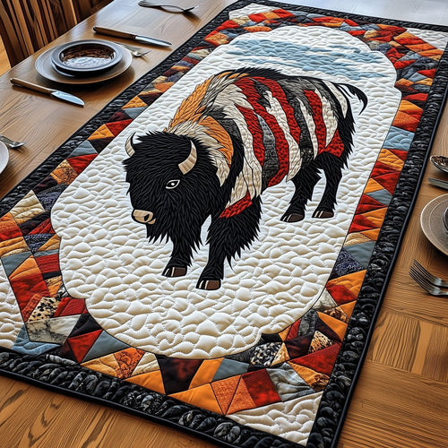 Bison Native Quilted Table Runner GFTOMA110