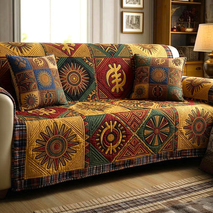 African Pattern Quilted Sofa Cover GFTOMA11116