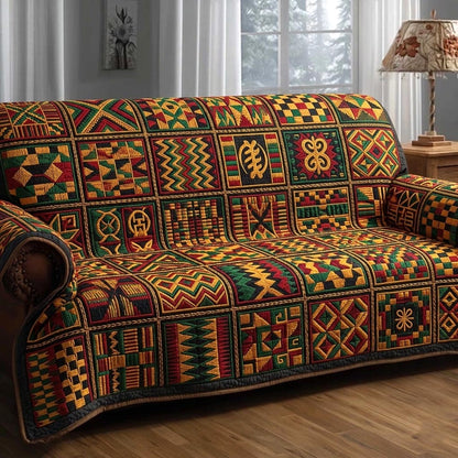 African Pattern Quilted Sofa Cover GFTOMA11118