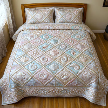 Pearl Ocean 3-Piece Quilted Bedding Set GFTOMA11134