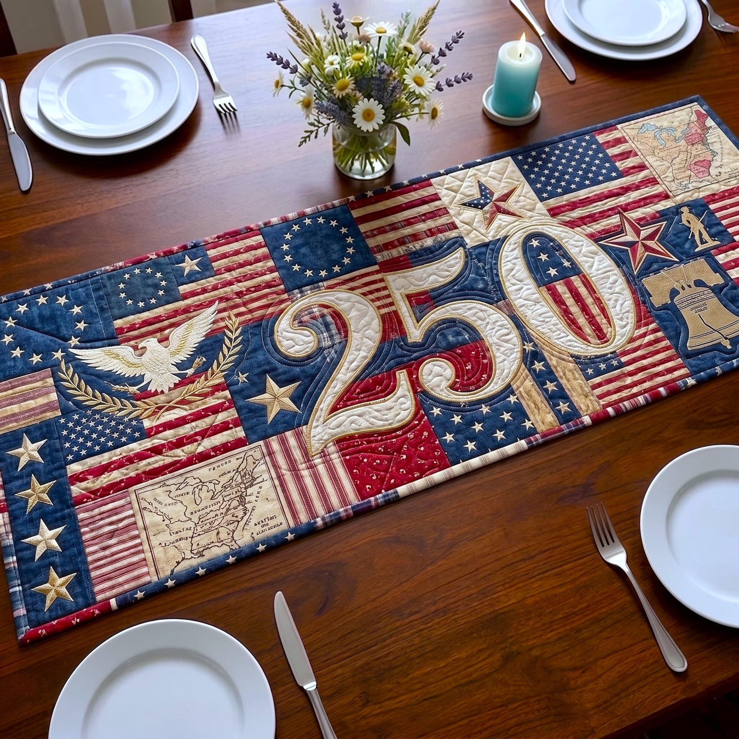 Heritage Floral Quilted Table Runner GFTOMA11147