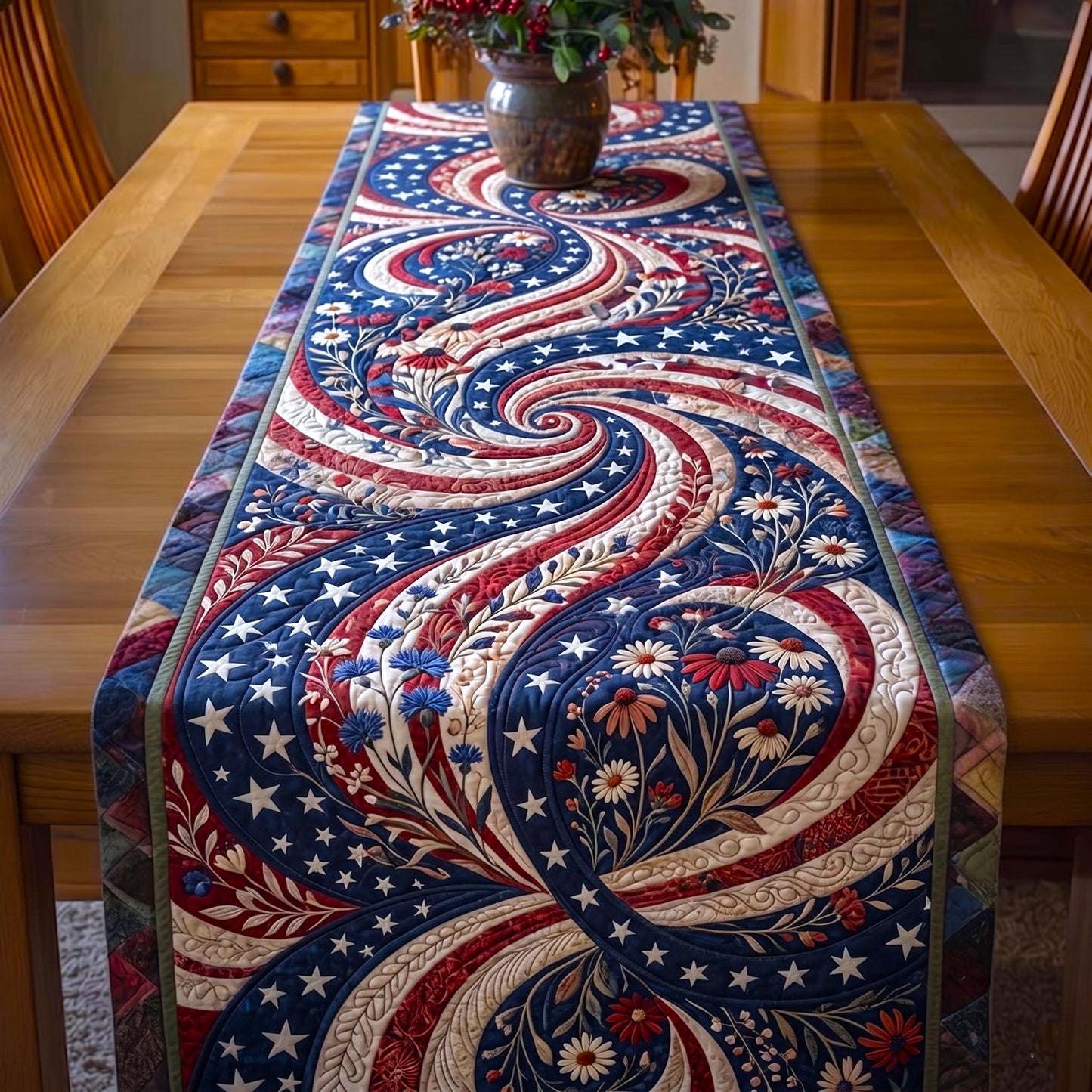 Heritage Floral Quilted Table Runner GFTOMA11148