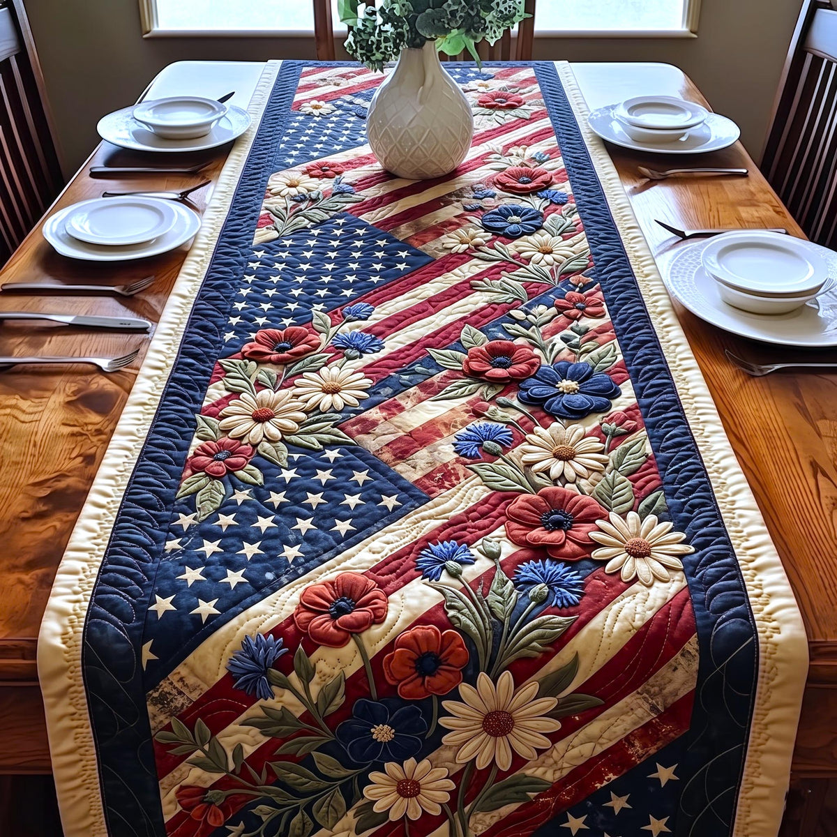 Heritage Floral Quilted Table Runner GFTOMA11149
