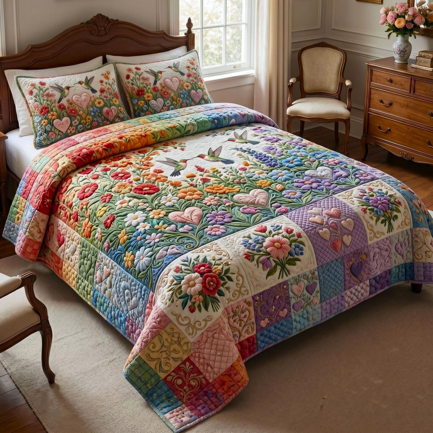 Love is Love 3-Piece Quilted Bedding Set GFTOMA11173