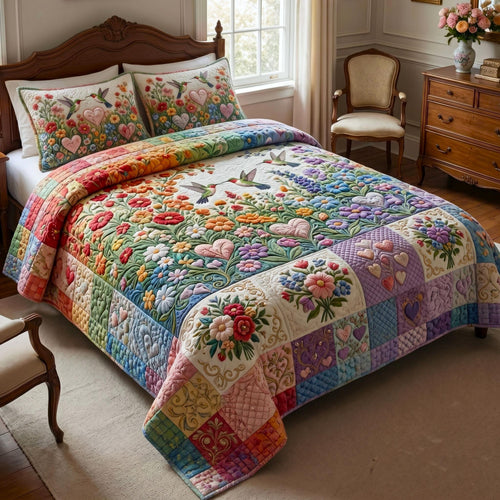Love is Love 3-Piece Quilted Bedding Set GFTOMA11173