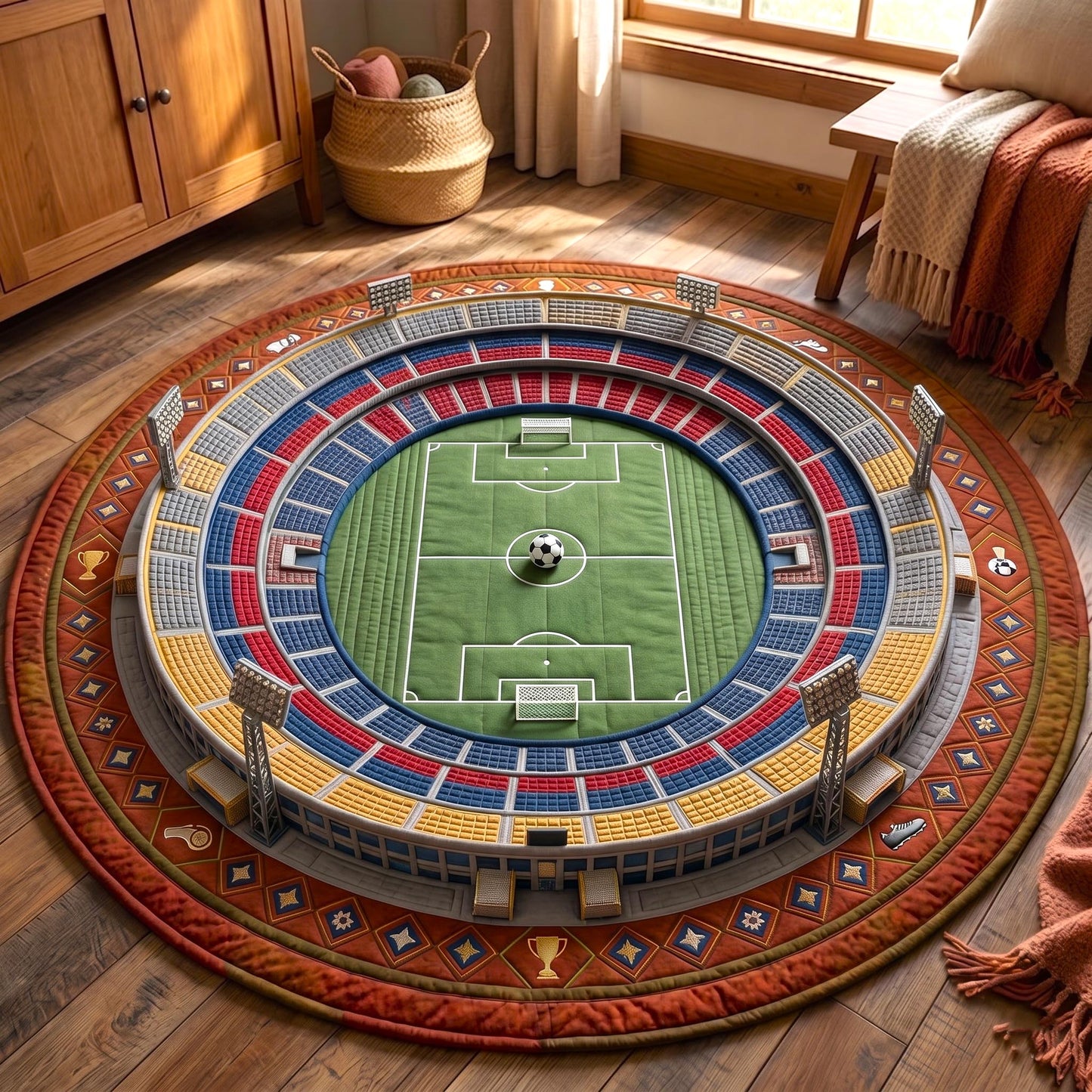 Match Day Quilted Round Mat GFTOMA11181