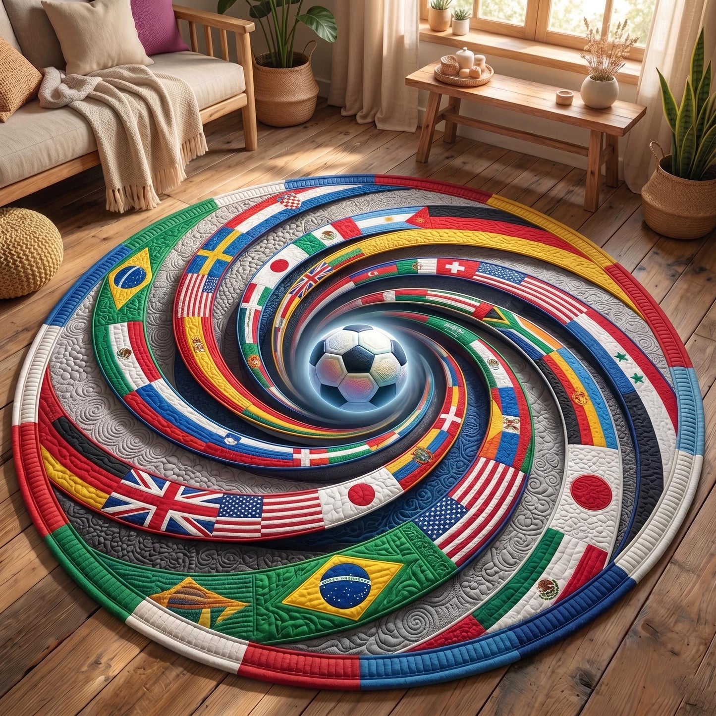 Match Day Quilted Round Mat GFTOMA11182